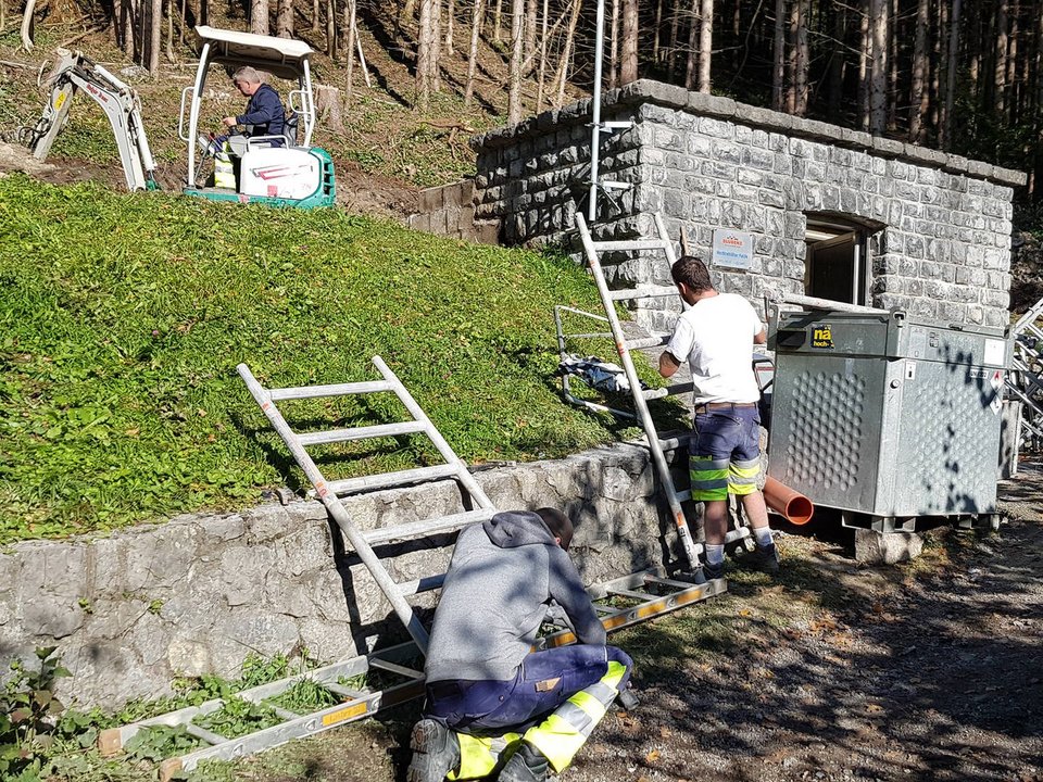 Derzeit finden beim Hochbehälter Halde Sanierungsarbeiten statt.