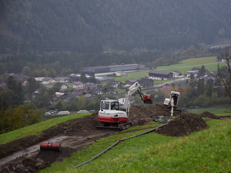 Die Errichtung eines Ortskanals im Bereich Lötsch ist in vollem Gange.